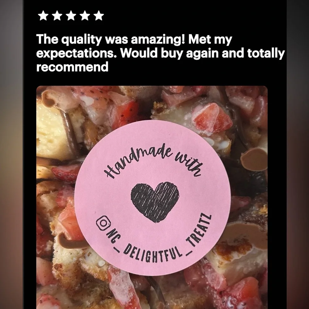 50 Handmade With Love Stickers